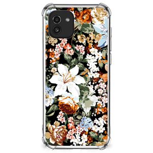 Case voor Samsung Galaxy A03 Dark Flowers