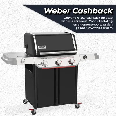 Weber Genesis E-335W Gasbarbecue Gas BBQ E335W Barbecue Zwart