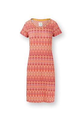 Pip Studio Daniela Nachthemd Korte Mouw Ashanti Rood L