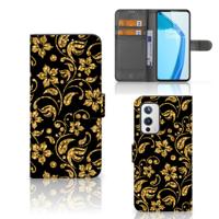 OnePlus 9 Hoesje Gouden Bloemen