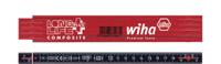 Wiha duimstok longlife plus composite 2m meetlat (rood/zwart)