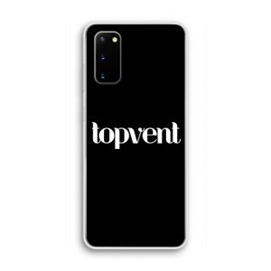 Topvent Zwart: Samsung Galaxy S20 Transparant Hoesje