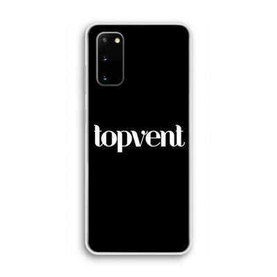 Topvent Zwart: Samsung Galaxy S20 Transparant Hoesje