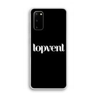 Topvent Zwart: Samsung Galaxy S20 Transparant Hoesje