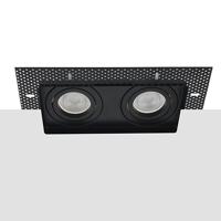 Philips LED trimless spot kantelbaar GU10 4.9Watt dubbel vierkant ZWART dimbaar