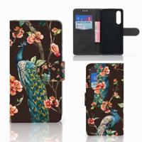 Huawei P30 | Telefoonhoesje | Met pasjeshouder | Pauw met Bloemen