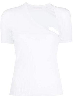 John Elliott t-shirt à encolure asymétrique - Blanc