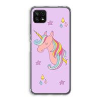 Roze eenhoorn: Samsung Galaxy A22 5G Transparant Hoesje