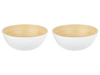 LIVARNO home Bamboe schaal (Schalen, 2 stuks, Wit)