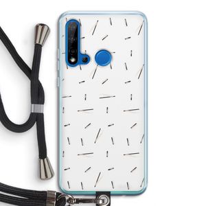 Hipster stripes: Huawei P20 Lite (2019) Transparant Hoesje met koord
