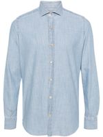 Eleventy chemise en chambray à boutonnière - Bleu