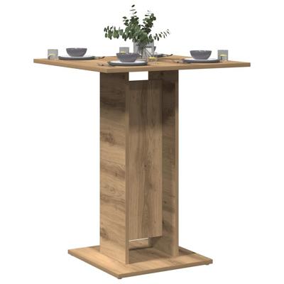 Bistrotafel 60x60x75 cm spaanplaat artisanaal eikenkleurig