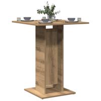 Bistrotafel 60x60x75 cm spaanplaat artisanaal eikenkleurig