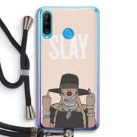 Slay All Day: Huawei P30 Lite Transparant Hoesje met koord
