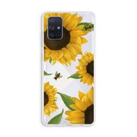 Sunflower and bees: Galaxy A71 Transparant Hoesje