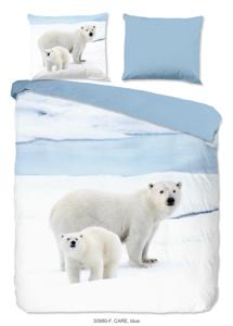 Good Morning Dekbedovertrek "ijsberen" - Blauw - (240x200/220 cm) - Katoen Flanel