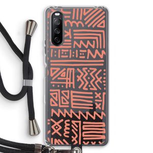Marrakech Pink: Sony Sony Xperia 10 III Transparant Hoesje met koord
