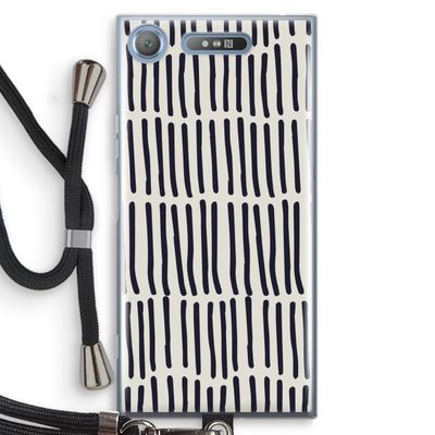 Moroccan stripes: Sony Xperia XZ1 Transparant Hoesje met koord