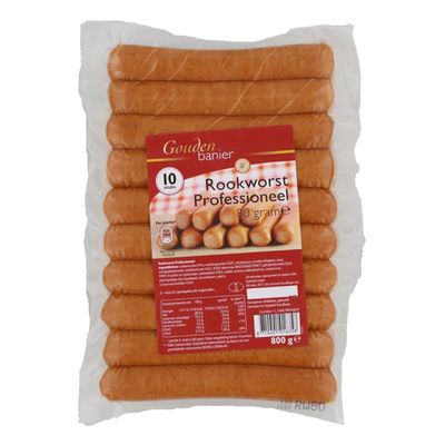Gouden Banier - Rookworst professional - 10 stuks