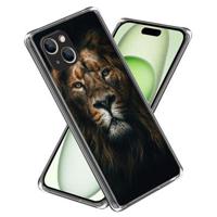 iPhone 15 Plus Stijlvolle Ultradunne TPU Hoesje - Leeuw