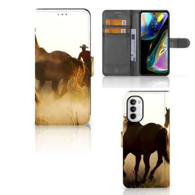 Motorola Moto G52 | Moto G82 | Telefoonhoesje | Met pasjeshouder | Design Cowboy