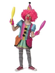 Regenboog Clown Kostuum Meisje