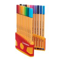 Stabilo point 88 colorparade rood/oranje, 20st.