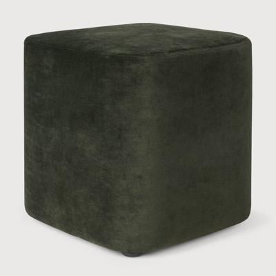 Ethnicraft Poef 'Cube' 40 x 40cm, kleur Forest