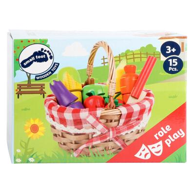 Small Foot houten picknickmand met snij fruit, 15dlg.