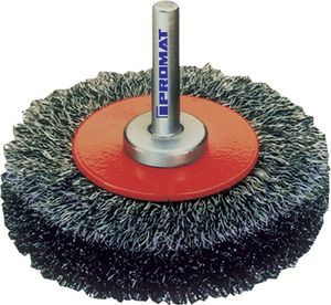 Promat Ronde borstel | d. 70 mm draaddikte 0,3 mm | staal 18 mm | 15000 min-¹ - 4000841117 4000841117