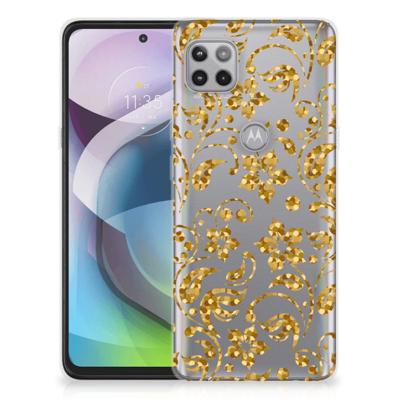 Motorola Moto G 5G | TPU Case | Gouden Bloemen Motorola Moto G 5G | TPU Case | Gouden Bloemen