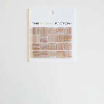 The Mosaic Factory Amsterdam Mozaiek Tegel Vierkant - Roos Glas Goud Serie 322x322 mm