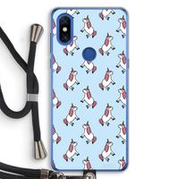 Eenhoorns overal: Xiaomi Mi Mix 3 Transparant Hoesje met koord