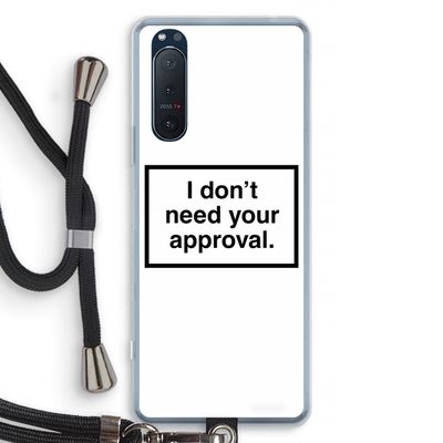 Don't need approval: Sony Xperia 5 II Transparant Hoesje met koord