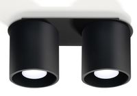 Sollux Plafondlamp Orbis 2 lichts zwart - thumbnail