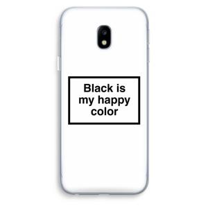 Black is my happy color: Samsung Galaxy J3 (2017) Transparant Hoesje