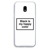 Black is my happy color: Samsung Galaxy J3 (2017) Transparant Hoesje - thumbnail