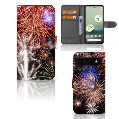 Google Pixel 6A | Wallet Case | met Pasjes | Vuurwerk