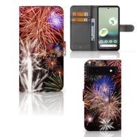 Google Pixel 6A | Wallet Case | met Pasjes | Vuurwerk