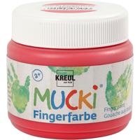Creativ Company Mucki vingerverf, rood, 150 ml/ 1 doosje