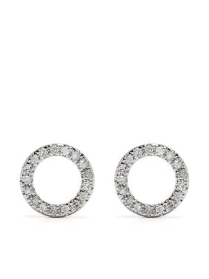 Djula boucles d'oreilles Circle en or rose 18ct ornées de diamants