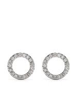 Djula boucles d'oreilles Circle en or rose 18ct ornées de diamants - thumbnail