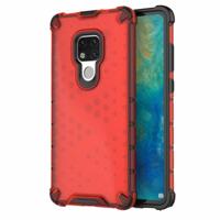 Honingraat schokbestendig PC + TPU Case voor Huawei mate 20 (rood)