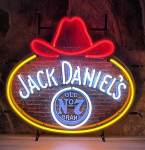 Jack Daniels Neon Verlichting Met Achterplaat - 70 x 64 cm