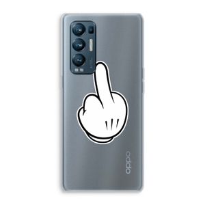 Middle finger black: Oppo Find X3 Neo Transparant Hoesje