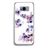 Waterverf bloemen: Samsung Galaxy S8 Plus Transparant Hoesje