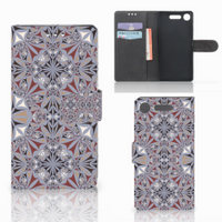 Sony Xperia XZ1 Bookcase Flower Tiles - thumbnail