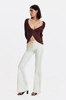 Uitgefranste flare spijkerbroek - WHITE - 34