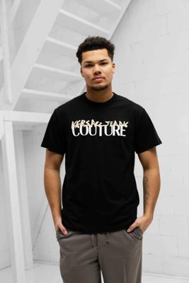 Versace Jeans Couture Logo T-Shirt Heren Zwart - Maat L - Kleur: WitZwart | Soccerfanshop