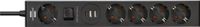 Brennenstuhl 1159780615 Premium-Line Stekkerdoos 5 sockets | Aan/uit Schakelaar | 2x USB-A | 1x USB-C | Zwart | 1,5 meter - thumbnail